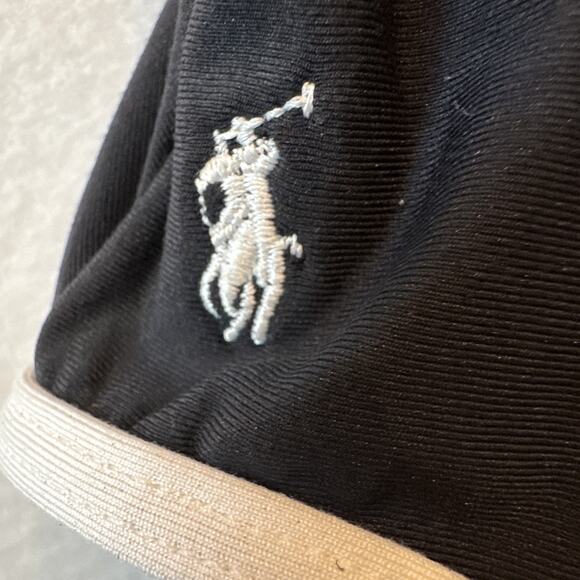 Vintage Ralph Lauren Sport Pony Logo Swimsuit 14 Black White Trim And Pony Scoop - Picture 2 of 7